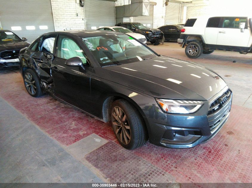2022 AUDI A4 SEDAN PREMIUM PLUS VIN: WAUBBAF4XNN008410
