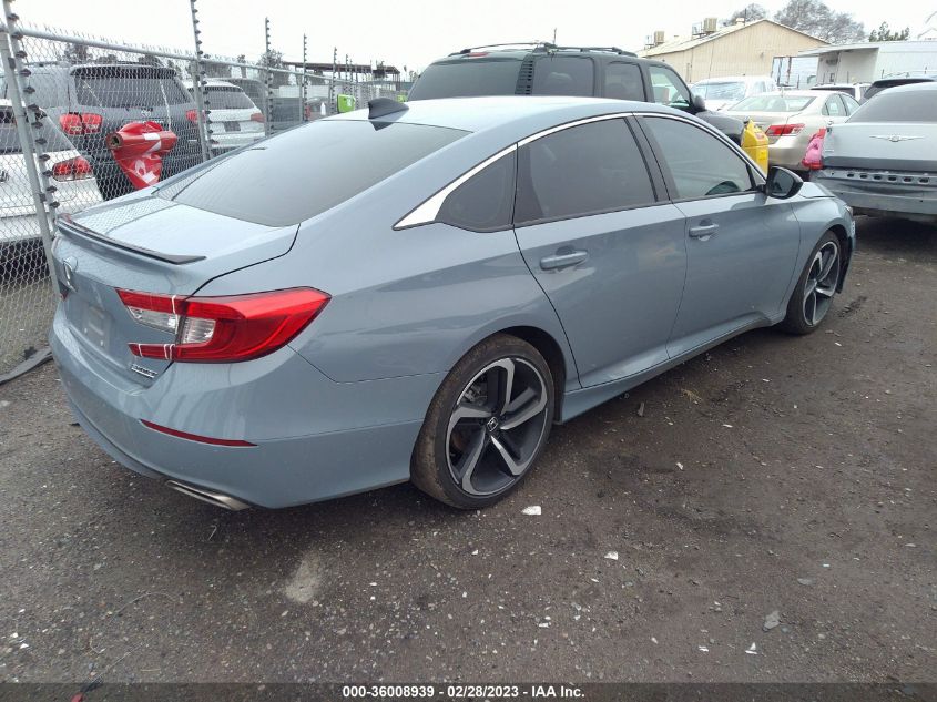 2022 HONDA ACCORD SEDAN SPORT SE VIN: 1HGCV1F41NA034790