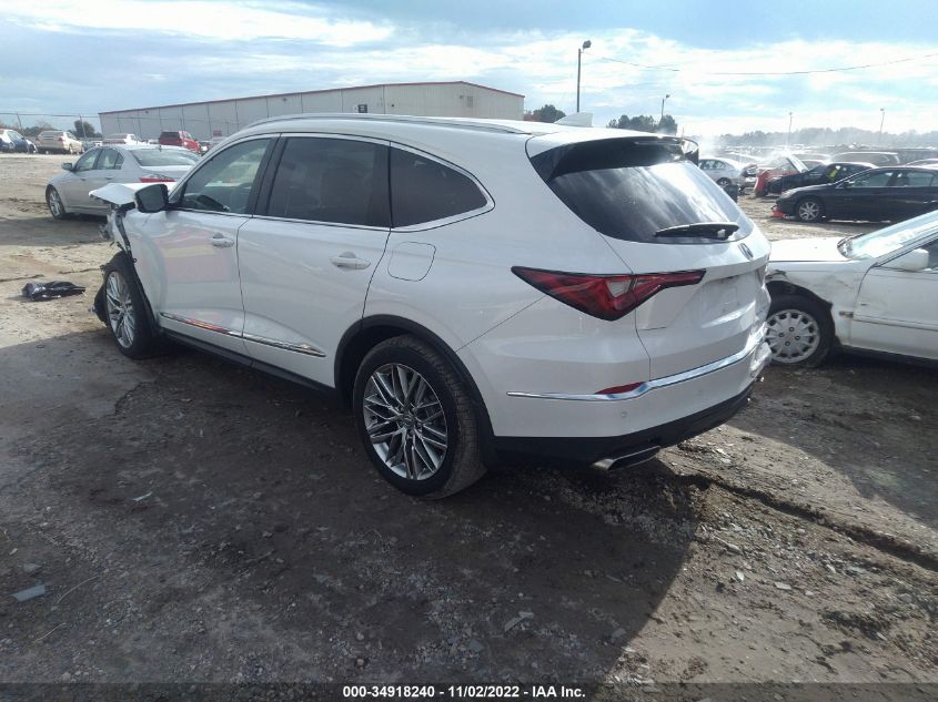 2022 ACURA MDX W/ADVANCE PACKAGE VIN: 5J8YE1H84NL041324