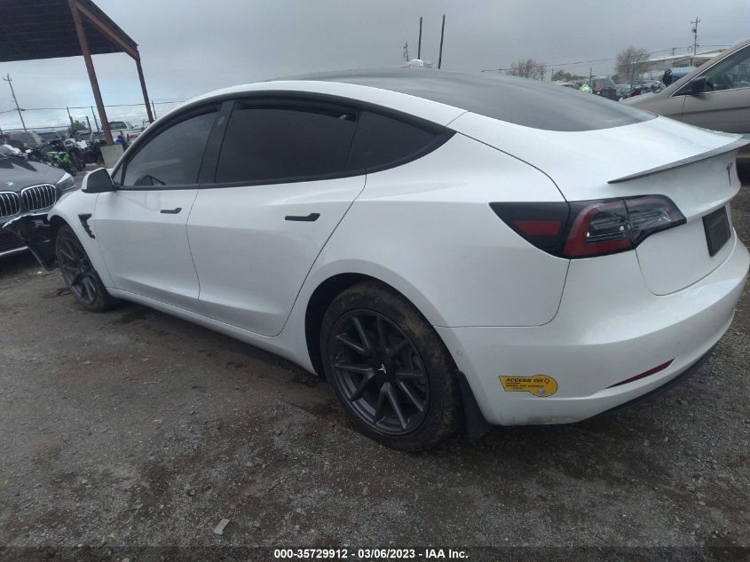 2022 TESLA MODEL 3 VIN: 5YJ3E1EA3NF106697