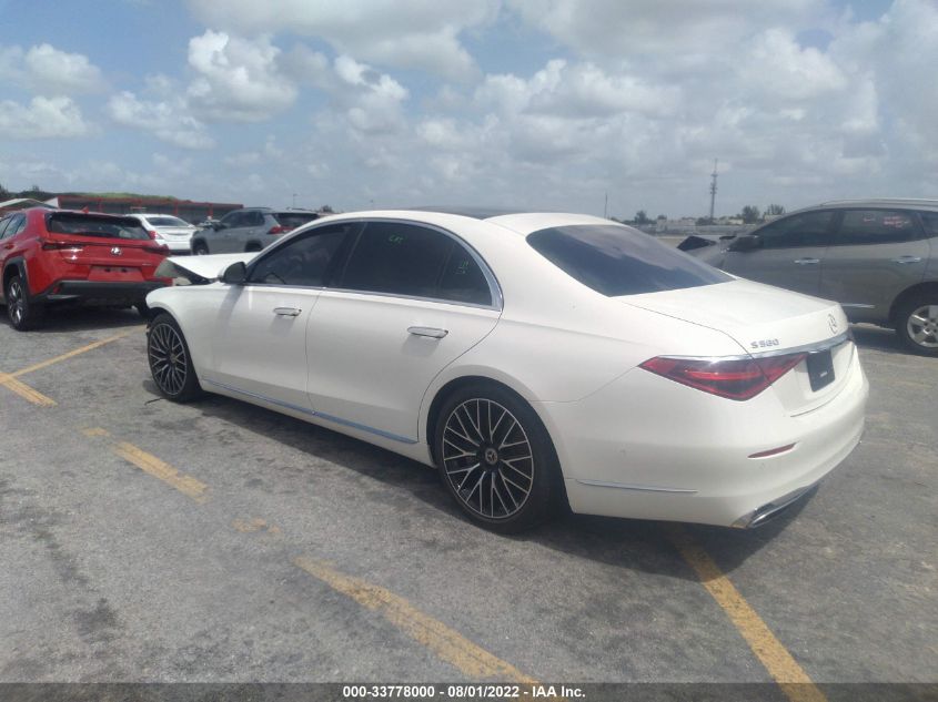 2021 MERCEDES-BENZ S-CLASS S 580 VIN: W1K6G7GB5MA024712