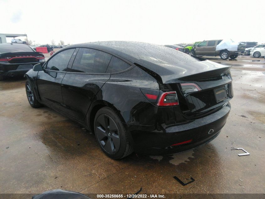 2021 TESLA MODEL 3 STANDARD RANGE PLUS VIN: 5YJ3E1EA8MF922240