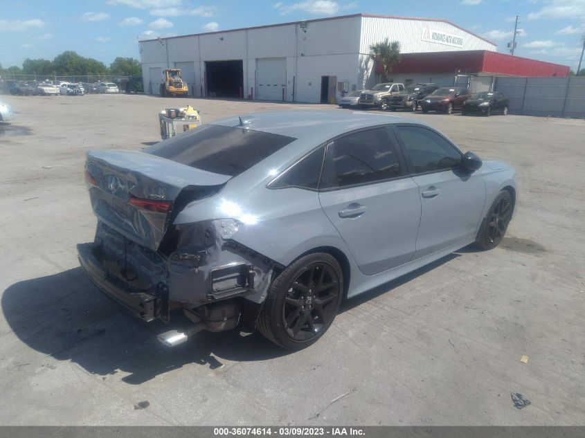 2022 HONDA CIVIC SEDAN SPORT VIN: 2HGFE2F5XNH551552