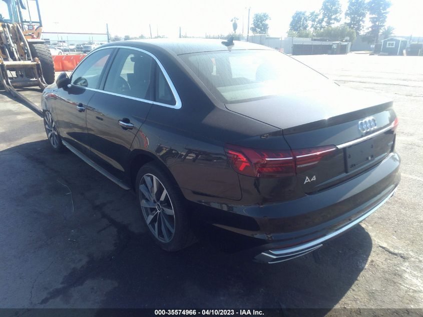 2021 AUDI A4 SEDAN PREMIUM VIN: WAUABAF40MA035326
