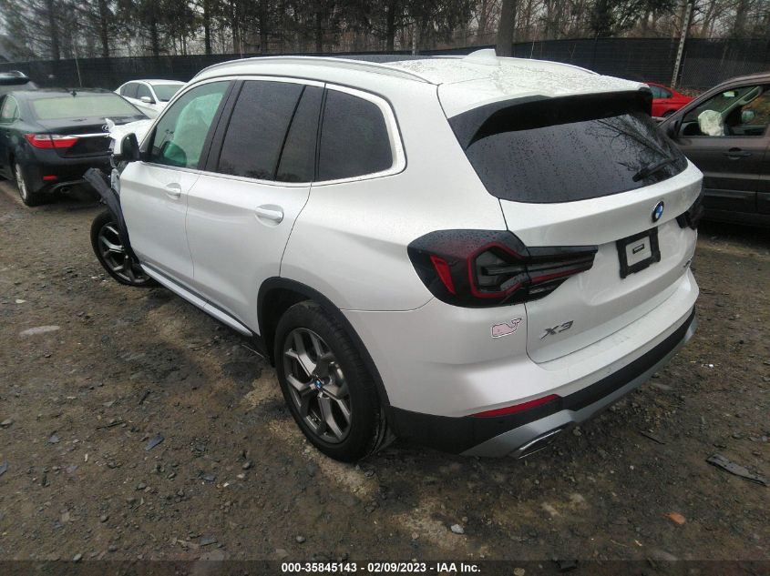 2022 BMW X3 XDRIVE30I VIN: 5UX53DP01N9K61102