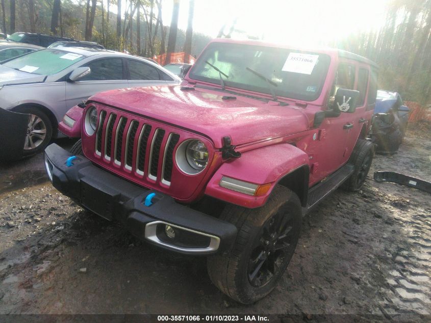 2022 JEEP WRANGLER 4XE UNLIMITED SAHARA VIN: 1C4JJXP66NW114609