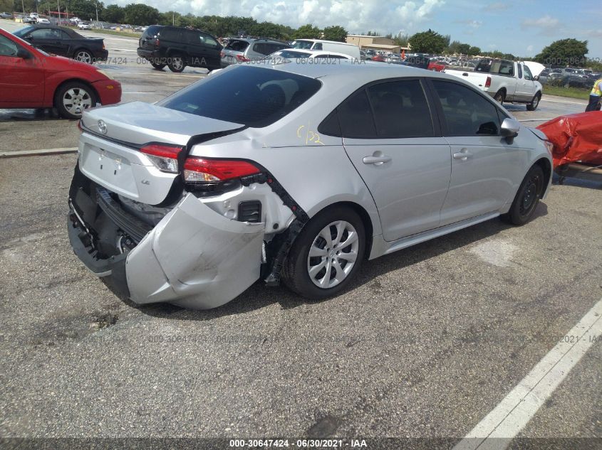 2021 TOYOTA COROLLA LE VIN: 5YFEPMAE8MP153787