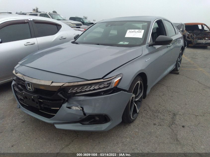 2022 HONDA ACCORD HYBRID SPORT VIN: 1HGCV3F26NA033533