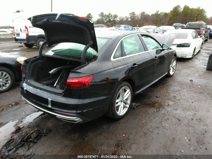 2021 AUDI A4 SEDAN S LINE PREMIUM VIN: WAUDAAF4XMA019327
