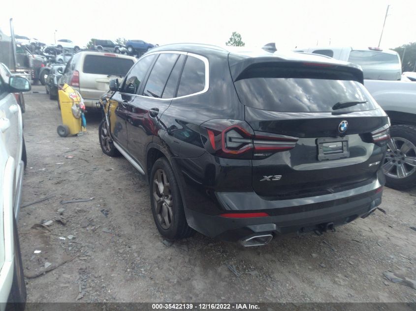 2022 BMW X3 SDRIVE30I VIN: 5UX43DP04N9J97827