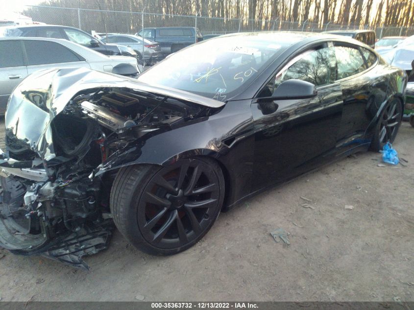 2021 TESLA MODEL S PLAID VIN: 5YJSA1E67MF433279