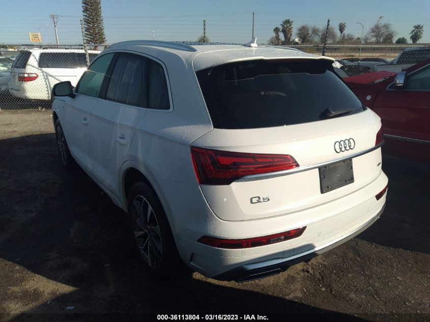 2022 AUDI Q5 S LINE PREMIUM VIN: WA1GAAFY4N2096719
