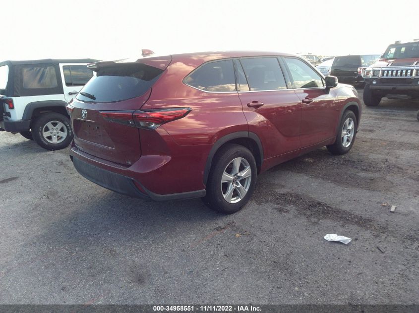 2021 TOYOTA HIGHLANDER L/LE VIN: 5TDZZRAH2MS531757