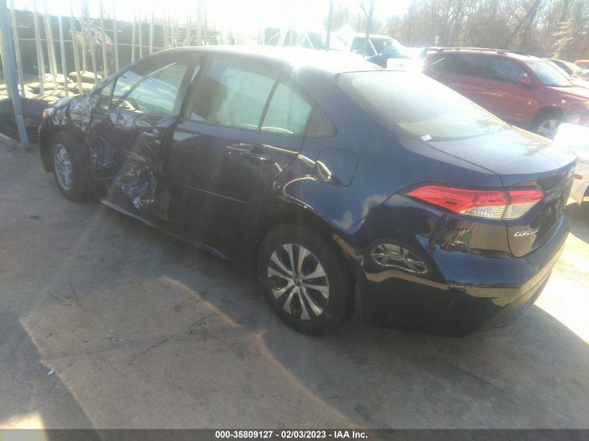 2022 TOYOTA COROLLA HYBRID LE VIN: JTDEAMDE1NJ055316