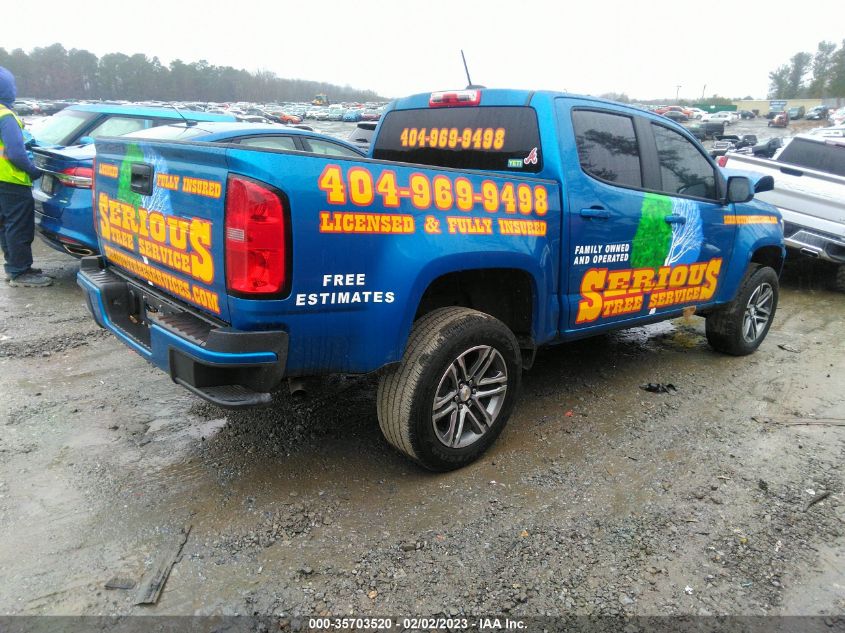 2022 CHEVROLET COLORADO 2WD WORK TRUCK VIN: 1GCGSBEA7N1267269