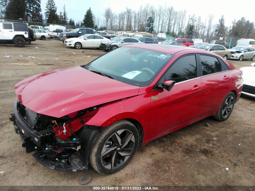 2022 HYUNDAI ELANTRA HYBRID LIMITED VIN: KMHLN4AJ2NU032053