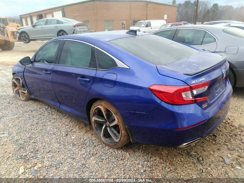 2022 HONDA ACCORD SEDAN SPORT VIN: 1HGCV1F33NA038962