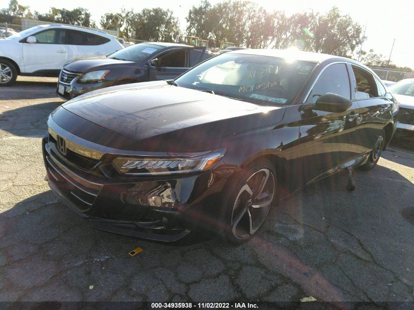 2022 HONDA ACCORD SEDAN SPORT VIN: 1HGCV1F39NA015346