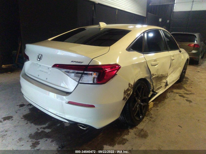 2022 HONDA CIVIC SEDAN SPORT VIN: 2HGFE2F57NH586145