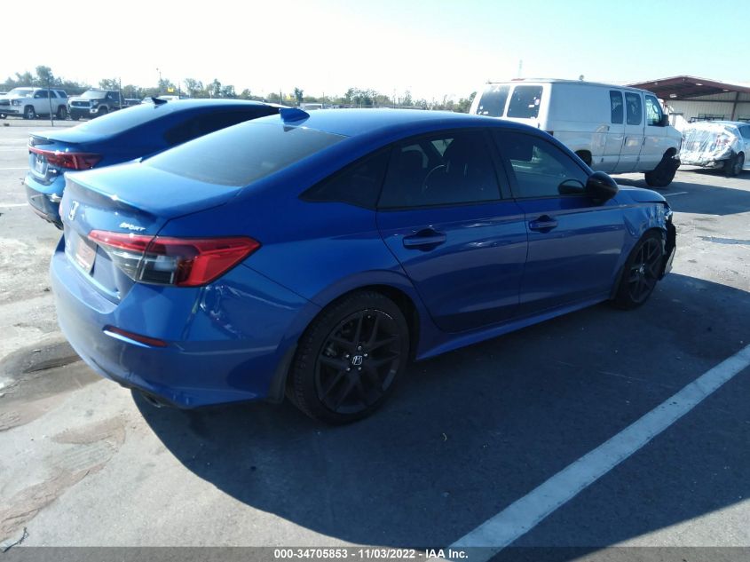 2022 HONDA CIVIC SEDAN SPORT VIN: 2HGFE2F54NH540093