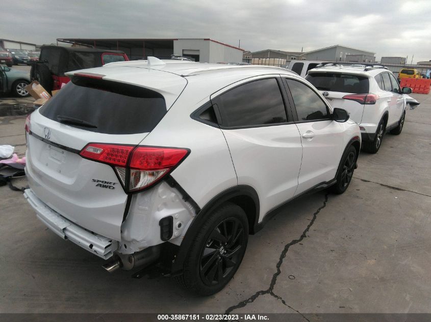 2022 HONDA HR-V SPORT VIN: 3CZRU6H10NM756664