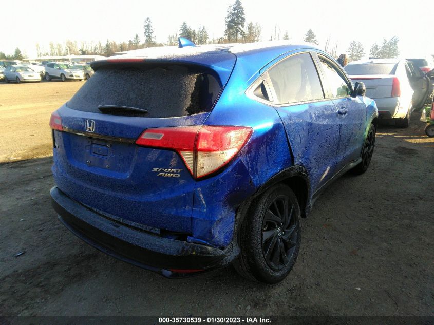 2022 HONDA HR-V SPORT VIN: 3CZRU6H18NM731513