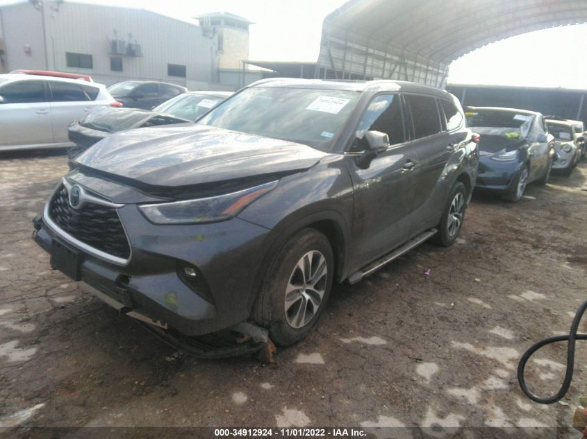 2021 TOYOTA HIGHLANDER XLE VIN: 5TDGZRAH1MS044878