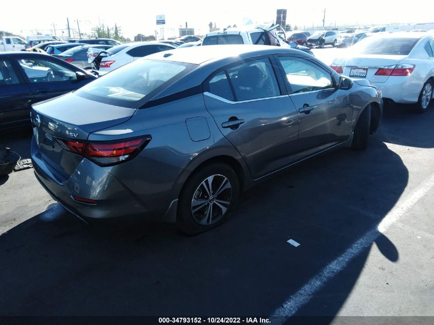 2022 NISSAN SENTRA SV VIN: 3N1AB8CV3NY291582