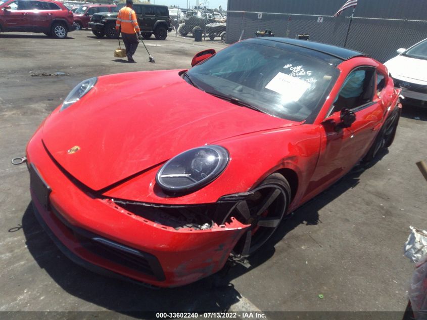 2021 PORSCHE 911 CARRERA VIN: WP0AB2A9XMS221106
