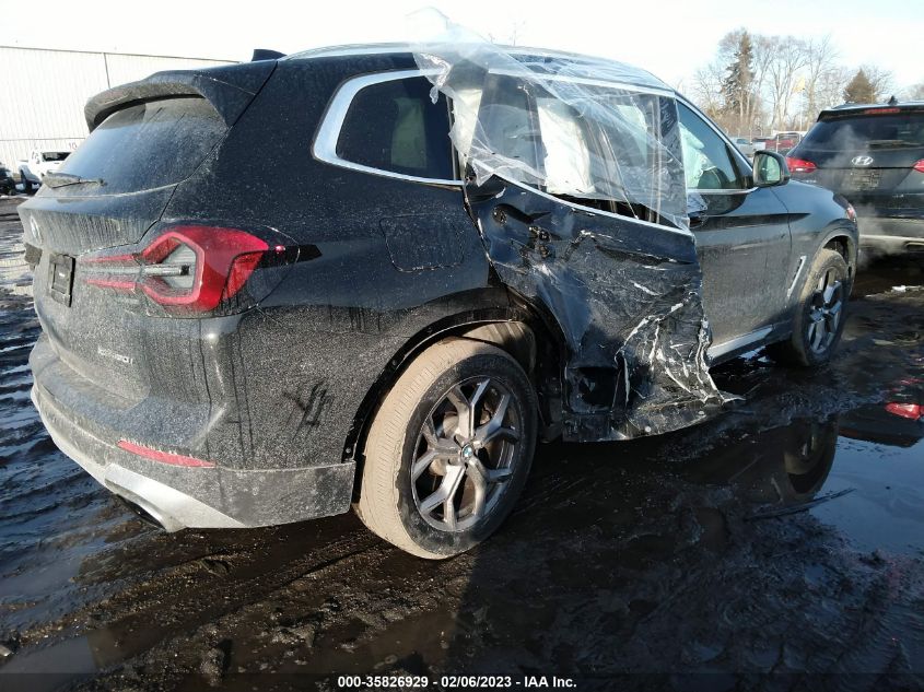 2022 BMW X3 XDRIVE30I VIN: 5UX53DP00N9J66935