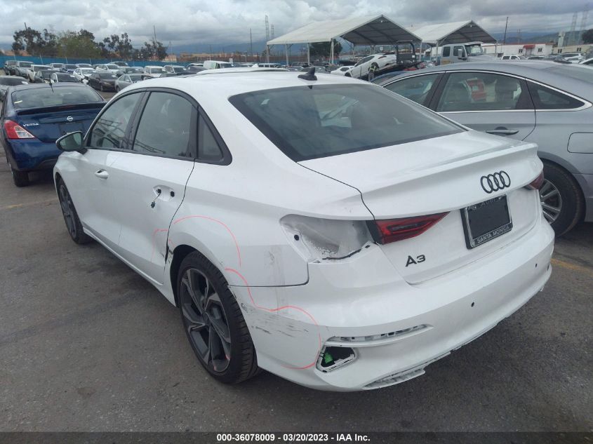 2022 AUDI A3 SEDAN PREMIUM PLUS VIN: WAUBUDGY4NA021481