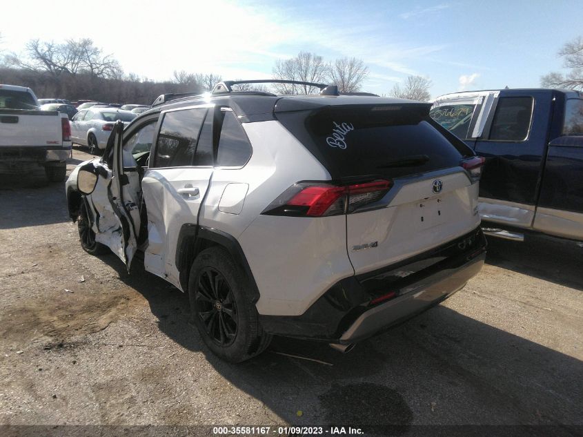 2022 TOYOTA RAV4 HYBRID XSE VIN: 4T3E6RFV8NU093560