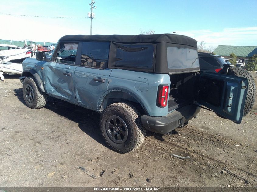 2022 FORD BRONCO BADLANDS VIN: 1FMEE5DP2NLA97411