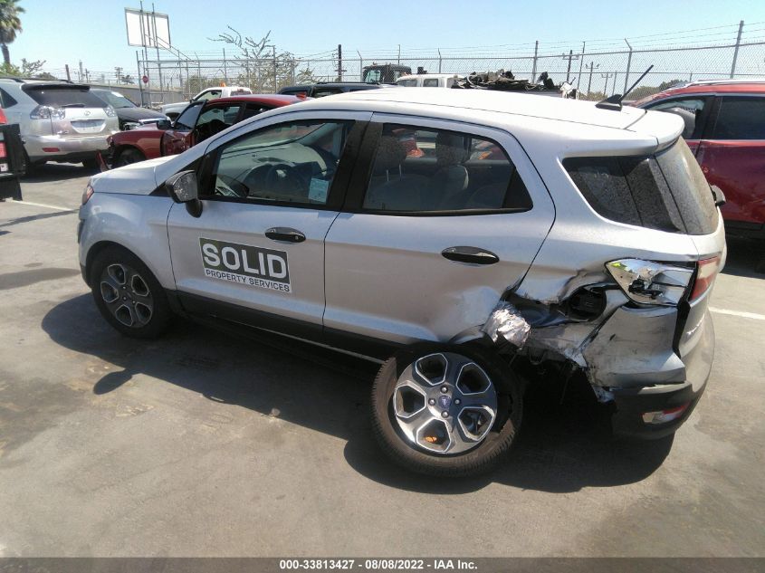 2021 FORD ECOSPORT S VIN: MAJ3S2FE0MC452160