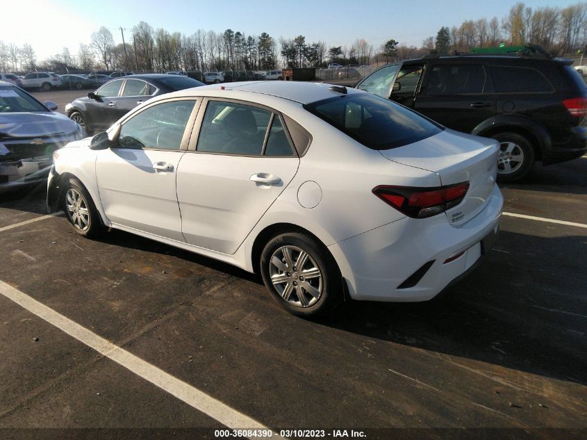 2022 KIA RIO LX VIN: 3KPA24AD7NE491639