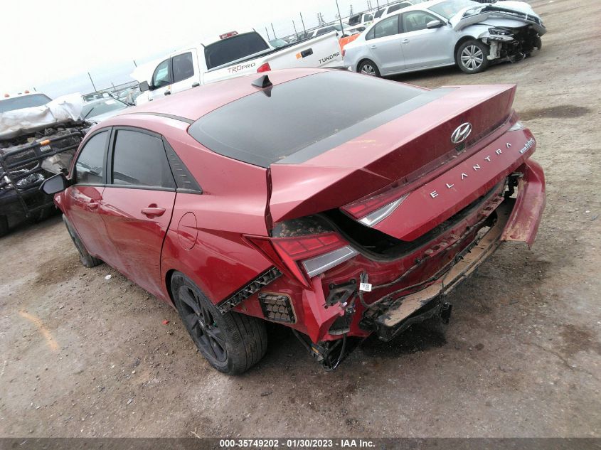 2021 HYUNDAI ELANTRA HYBRID BLUE VIN: KMHLM4AJ2MU004920