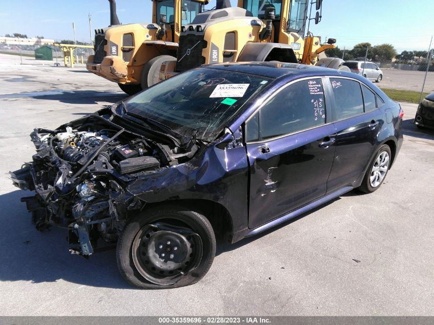 2022 TOYOTA COROLLA LE VIN: JTDEPMAE4NJ191698