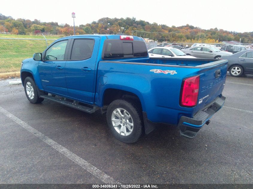 2021 CHEVROLET COLORADO 4WD LT VIN: 1GCGTCEN4M1135767