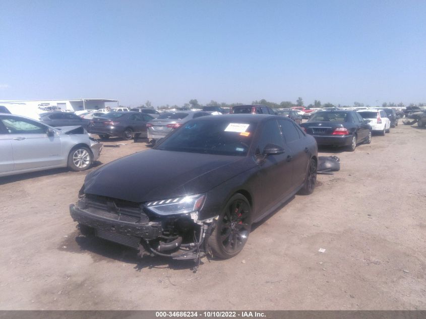2021 AUDI A4 SEDAN S LINE PREMIUM PLUS VIN: WAUEAAF41MA040619