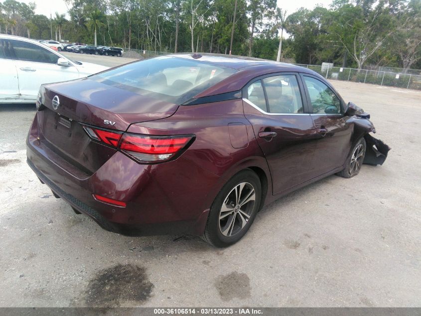 2022 NISSAN SENTRA SV VIN: 3N1AB8CV3NY258260