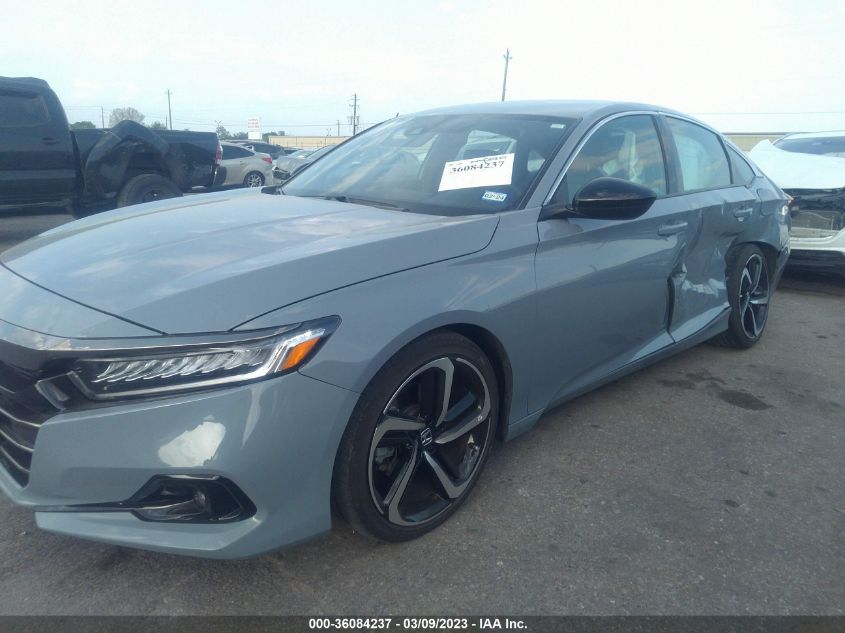 2022 HONDA ACCORD SEDAN SPORT VIN: 1HGCV1F30NA027479