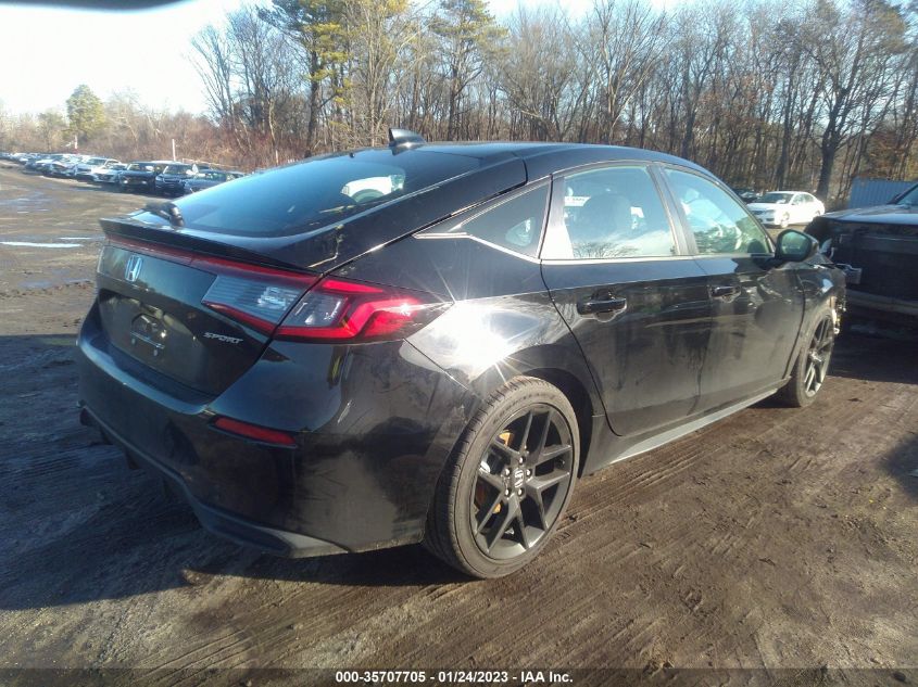 2022 HONDA CIVIC HATCHBACK SPORT VIN: 19XFL2H86NE022588