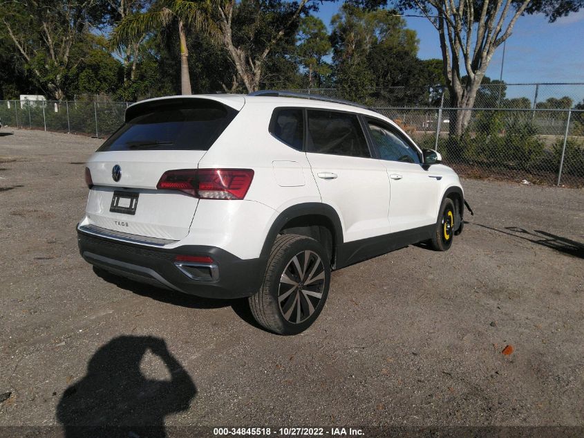 2022 VOLKSWAGEN TAOS SE VIN: 3VVTX7B2XNM058509