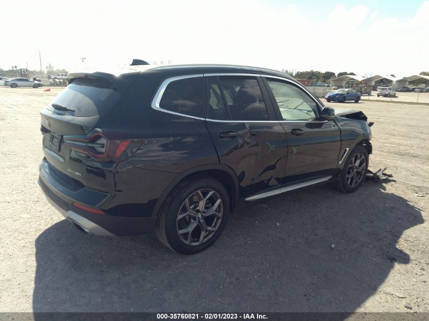 2022 BMW X3 SDRIVE30I VIN: 5UX43DP02N9J46424