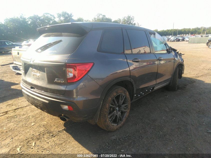 2021 HONDA PASSPORT SPORT VIN: 5FNYF8H21MB037605