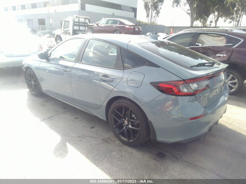2022 HONDA CIVIC HATCHBACK SPORT VIN: 19XFL2H85NE020041