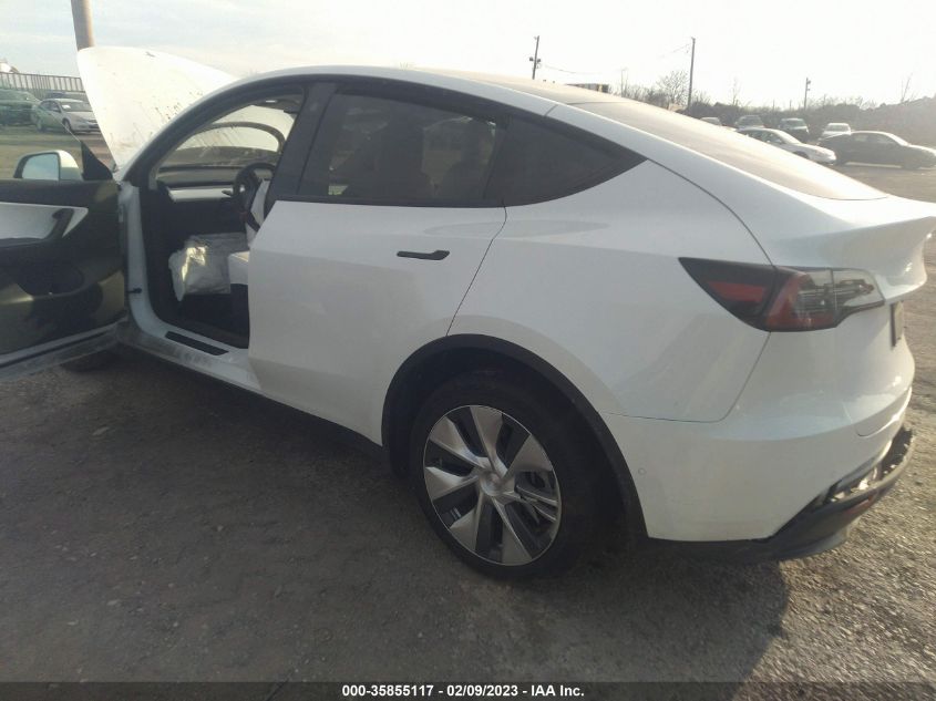 2022 TESLA MODEL Y LONG RANGE VIN: 7SAYGDEE8NF391629
