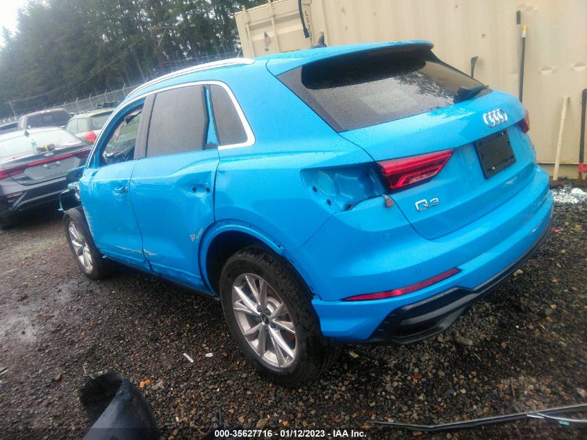 2022 AUDI Q3 S LINE PREMIUM VIN: WA1DECF36N1147361