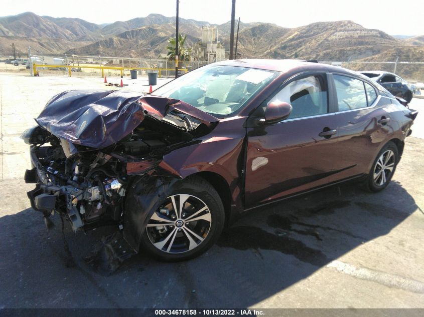2022 NISSAN SENTRA SV VIN: 3N1AB8CV1NY263604