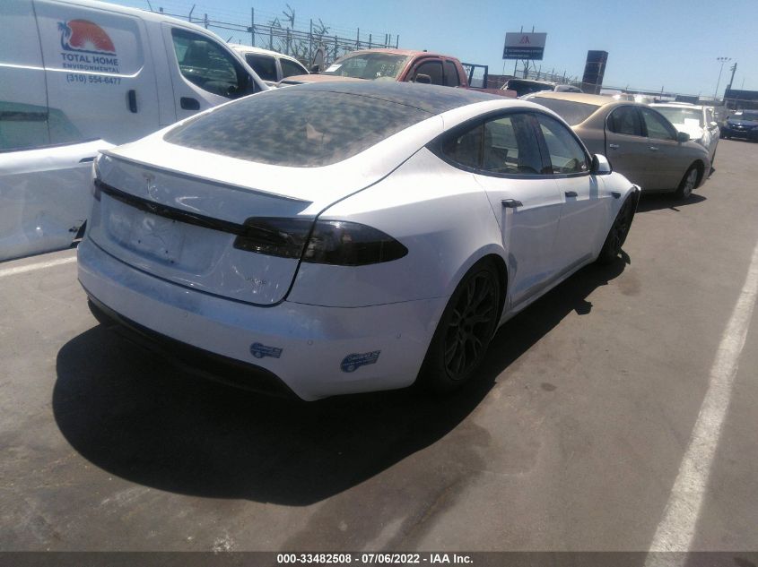 2021 TESLA MODEL S PLAID VIN: 5YJSA1E64MF455935